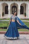 KA 5054 Silk With Embroidered Work Lehenga With Blouse Dupatta Wholesalers In Delhi